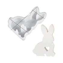 Molde De Silicone Para Velas De Coelho Da Páscoa DIY, Artesanato Em Resina Aromática, Decoração Para