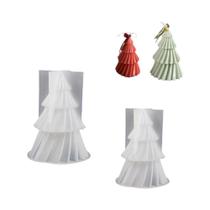 Molde De Silicone Para Velas Em Forma De Árvore De Natal 3D DIY Molde De Sabão De Resina Para Festas