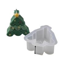 Molde De Silicone Para Velas Em Forma De Árvore De Natal E Boneco De Neve, DIY, Artesanato Em