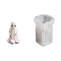 Molde De Silicone Para Velas Em Forma De Fantasma, Caveira E Boneco Mago De Halloween, Decoração