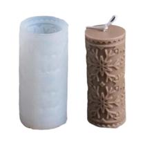 Molde De Silicone Para Velas Em Forma De Flocos De Neve De Natal, DIY, Design Cilíndrico Em Relevo Molde De Silicone Para Velas Em Forma De Flocos De Neve De Natal, DIY, Design Cilíndrico Em Relevo