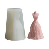 Molde De Silicone Para Vestido De Noiva Branco, Molde 3D Para Saia De Vestido, Moldes De Resina Para