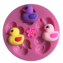 Molde de silicone patos de borracha