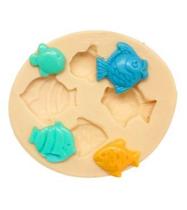 Molde de silicone peixes, fundo do mar, resina, confeitaria, biscuit molds planet rb980