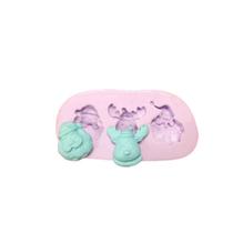 Molde de silicone personagens natal confeitaria biscuit f912 Molde de silicone personagens natal confeitaria biscuit f912