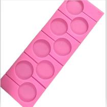 Molde de silicone Pirulito 8 cavidades PL1001 Molds Planet Rizzo Confeitaria