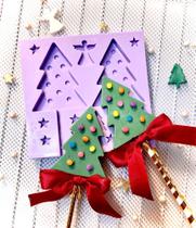 Molde de silicone pirulito árvore de natal confeitaria l1 Molde de silicone pirulito árvore de natal confeitaria l1