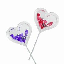 Molde de silicone Pirulito Coração Chocalho 06cm 503 Flexarte