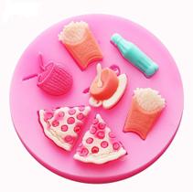 Molde de silicone pizza pipoca batata para decorar f448 Molde de silicone pizza pipoca batata para decorar f448