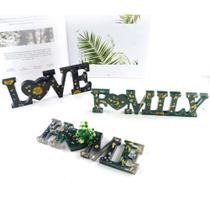 Molde de Silicone Placa de Resina HOME LOVE FAMILY Artesanato DIY Molde de Silicone Placa de Resina HOME LOVE FAMILY Artesanato DIY