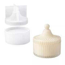 Molde de Silicone Pote com Tampa Modelo 2