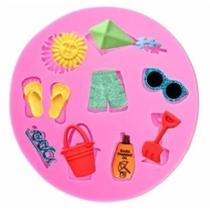 Molde de silicone praia para decorar f251 Molde de silicone praia para decorar f251