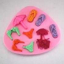 Molde de silicone praia para decorart f455 Molde de silicone praia para decorart f455