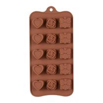 Molde de Silicone Presente Coração Flor Bolos Chocolate Sabonete Velas Resina Biscuit - Shop Sunset