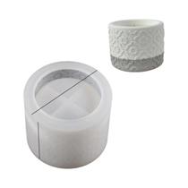 Molde De Silicone Redondo DIY Para Copo De Gesso, Vaso De Flores, Pote De Armazenamento, Molde De