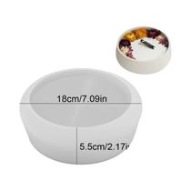 Molde De Silicone Redondo Grande Para Armazenamento De Vaso De Flores, Jarro De Cera, Ornamento De