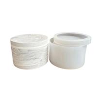 Molde De Silicone Redondo Para Vaso De Flores De Concreto DIY, Caixa De Armazenamento Para Velas Com Molde De Silicone Redondo Para Vaso De Flores De Concreto DIY, Caixa De Armazenamento Para Velas Com