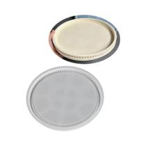 Molde De Silicone Redondo Retrô Para Bandeja De Concreto, Para Resina Epóxi, Gesso, Cimento, Molde De Silicone Redondo Retrô Para Bandeja De Concreto, Para Resina Epóxi, Gesso, Cimento,