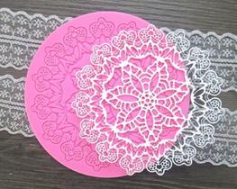 Molde de silicone renda de açúcar para decorar f468