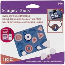 Molde de Silicone Resistente ao Forno para Cabochão Sculpey 12 cm Molde de Silicone Resistente ao Forno para Cabochão Sculpey 12 cm