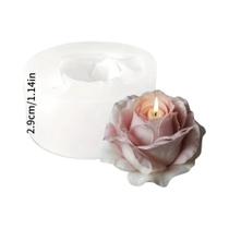 Molde De Silicone Reutilizável Em Forma De Rosa Com Design De Pétalas Em Camadas Para Artesanato Com