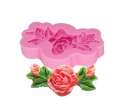 Molde de silicone rosa confeitaria biscuit f526 - CM