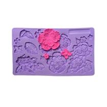 Molde de silicone rosas acabamento para decorar f815