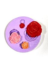 Molde de silicone rosas para decorar f149