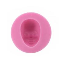 Molde de silicone rosto bebê para decorar f466