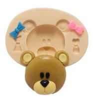 Molde de silicone rosto urso para decorar f579 Molde de silicone rosto urso para decorar f579