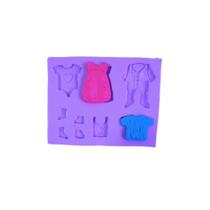 Molde de silicone roupinhas bebê confeitaria biscuit f929