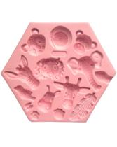 Molde de silicone safari, animais , resina, confeitaria, biscuit molds planet rb586