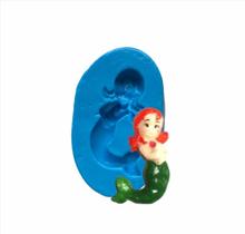 Molde de silicone sereia, fundo do mar, resina, confeitaria, biscuit molds planet