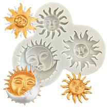 Molde de silicone Sun and Moon para chocolate, bolos e artesanato