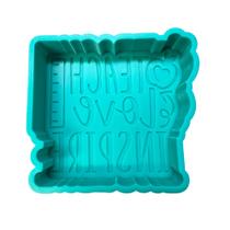 Molde de silicone Teach Love Inspire verde jade 10 x 10 cm