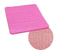 Molde de silicone textura tricô para decorar f456 Molde de silicone textura tricô para decorar f456