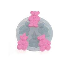 Molde de silicone Trio de Ursos Ref. 293 Flexarte Molde de silicone Trio de Ursos Ref. 293 Flexarte