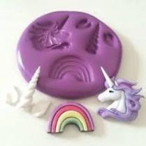 Molde de silicone unicornio, mini chifre