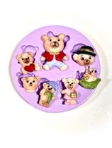 Molde de silicone ursinhos para decorar f76 Molde de silicone ursinhos para decorar f76