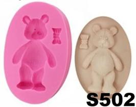 Molde De Silicone Urso Com Gravata Borboleta S502