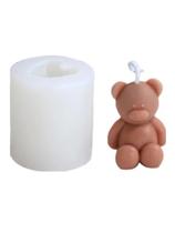 Molde de Silicone Urso Sentado 3D para Velas Artesanais