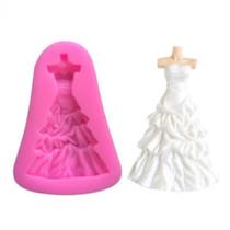 Molde de silicone vestido para decorar f212