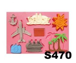 Molde De Silicone Viagem,palmeira,avião,navio,câmera S470