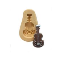 Molde de silicone violino, instrumento musical, resina, confeitaria, biscuit rb738 - MOLDS PLANET