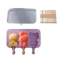 Molde de Sorvete de Silicone Fofo com Tampa - Faça Seu Próprio Picolé Molde de Sorvete de Silicone Fofo com Tampa - Faça Seu Próprio Picolé