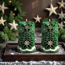 Molde De Vela Cilíndrica Transparente Texturizada Para Natal, Feito À Mão, DIY, Aromatizado, Durável Molde De Vela Cilíndrica Transparente Texturizada Para Natal, Feito À Mão, DIY, Aromatizado, Durável