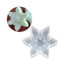 Molde de Vela de Silicone com Floco de Neve de Natal - Faça Você Mesmo - Para Velas e Sabonetes Artesanais
