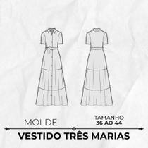 Molde de vestido três marias by Wania Machado