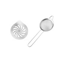 Molde Decorativo Espiral e Peneira Inox Barista Cafe Leite