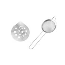 Molde Decorativo Estrelas e Peneira Inox Barista Cafe Leite